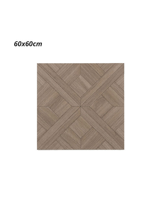 Plastic PVC Floor Sticker French Parquet Type 60x60cm Brown 706