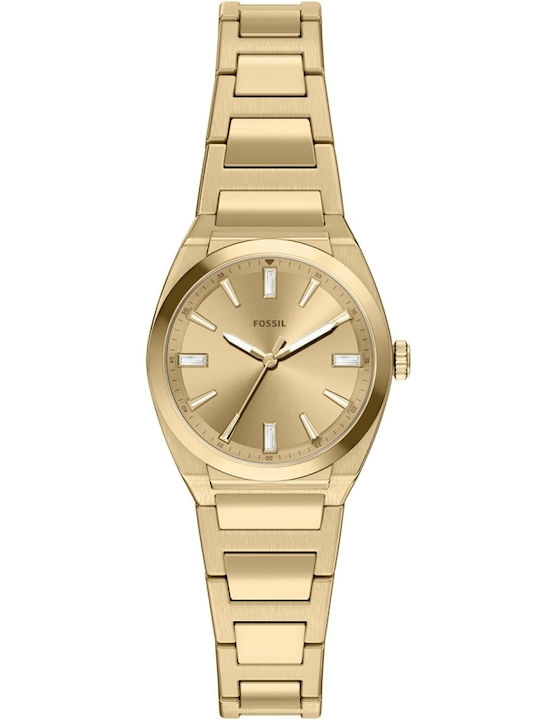 Fossil Trei Ceasuri Dama 27mm Baterie Cu Brățară Din Metal Auriu