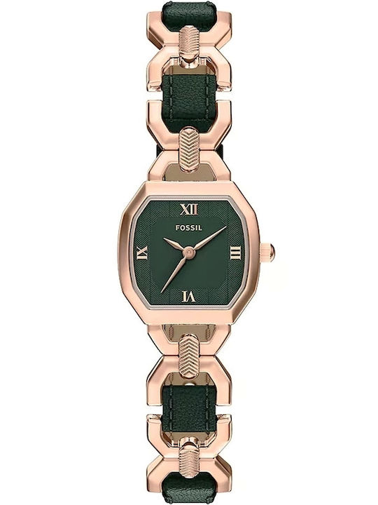 Fossil Trei Ceasuri Dama 22mm Baterie Cu Brățară Din Metal Rose Gold