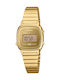 Casio Ceas Digital Pentru Bărbați 15mm Cu Baterie Cu Curea Din Cauciuc Aurie