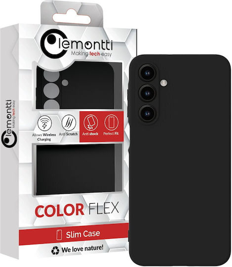 Lemontti Soft Slim Silicone Black Back Cover (Galaxy A16)