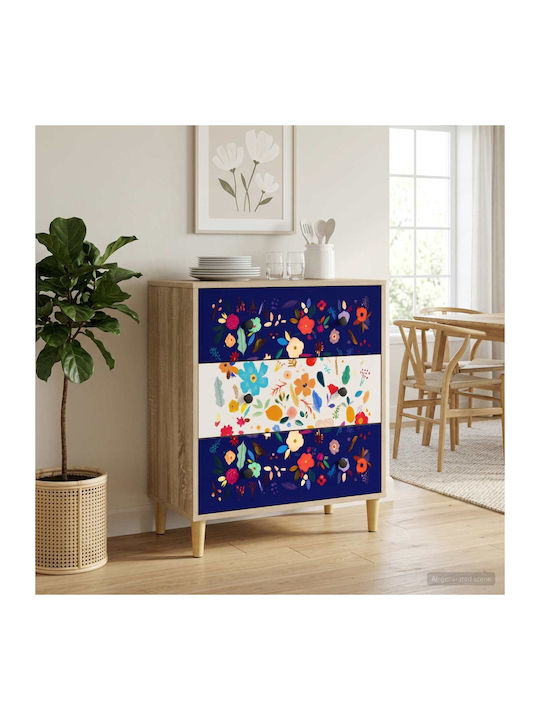 Chest of Drawers Wooden Mainz with 3 Drawers Fl...