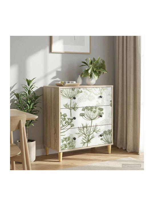 Chest of Drawers Wooden Gotha with 3 Drawers Gr...