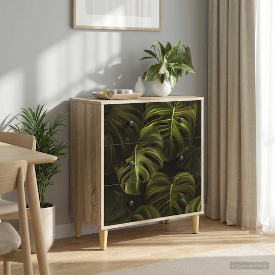 Гардероб за Спалня Дървен Elburg с 3 Чекмеджета 66x36.5x75см