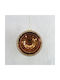 Set of 4 Illuminated Large Plastic Copper Ball Ornaments 12cm