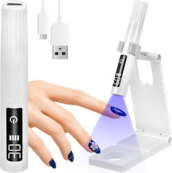 Led Uv Lamp Stand Zola Portable Lcd Display 30/60 S Usb-c Cable 11 × 2 × 1.6 Cm White Led Uv Lamp Stand Zola Portable Lcd Display 30/60 S Usb-c Cable 11 × 2 × 1.6 Cm White