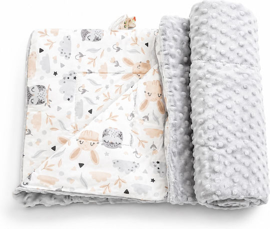Maboo Babydecke Wickeltücher für Kinderzimmer Baumwolle Graue 75x100cm
