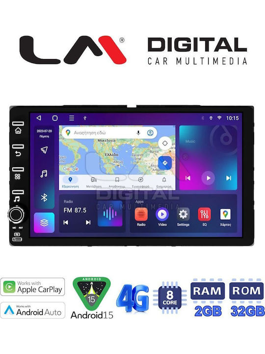 LM Digital Sistem Audio Auto pentru Toyota Corolla / Hilux / RAV 4 / Yaris (Bluetooth/USB/Wi-Fi/GPS/Apple CarPlay/Android Auto) cu Ecran Tactil 8"