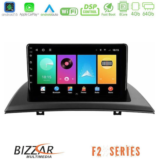 Bizzar Ηχοσύστημα Αυτοκινήτου για BMW X3 (E83) 2003 – 2010 (Bluetooth/USB/WiFi/GPS/Apple-Carplay/Android-Auto) με Οθόνη Αφής 9"