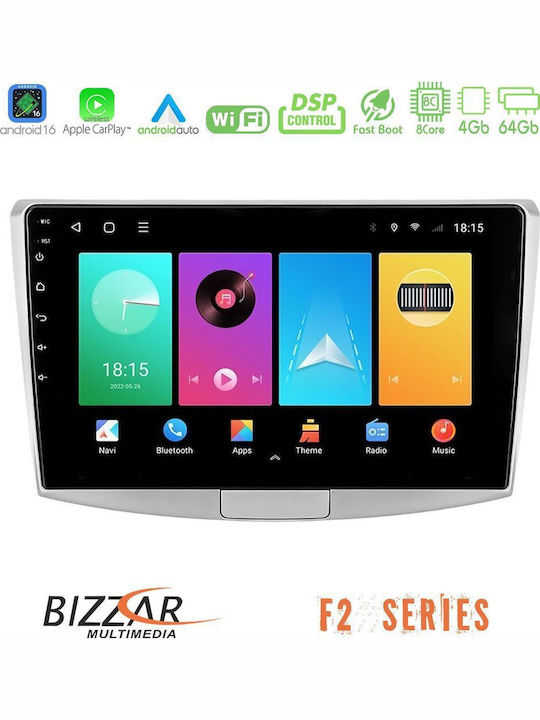 Bizzar Auto-Audiosystem Für Volkswagen Passat 2005 2014 Mit Touchscreen 10" Bluetooth USB WiFi GPS Apple CarPlay Android Auto