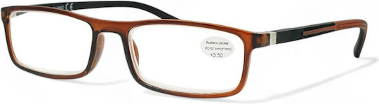 Optosquad Reading Glasses +3.00 In Brown Colour WG8735-3