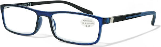 Optosquad Reading Glasses +3.50 In Blue Colour WG8735-2