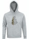 Hoodie Organic Unisex " Into Forest I Go To Lose My Mind " Grey Melange