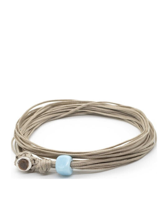 Bracelet "irmelia Knot Double Loop" Dark Beige