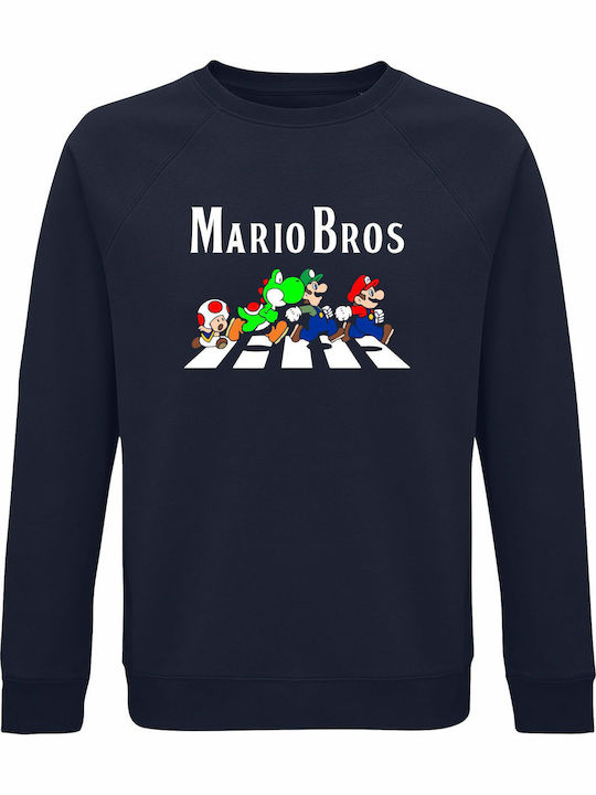 Суитшърт Органичен Унисекс Mario Bros Super Mar...