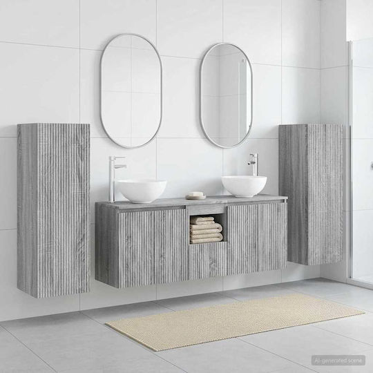 vidaXL Vanity Unit Without Sink W33xD34.5xH100cm Grey Sonoma