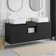 vidaXL Bathroom Vanity Unit Without Sink W53xD35xH63cm Black