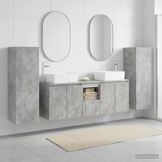 vidaXL Πάγκος χωρίς Νιπτήρα Μ33xΒ34.5xΥ100cm Γκρι Σκυροδέματος