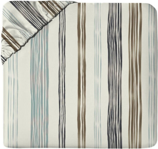To megalo pazari Il-line Cearceafuri De Pat Single Cu Hugger Din Cauciuc 100x200+30cm Maro
