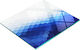 Tulup Schneidebrett Glas Blau 60x52cm