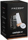 Fresso Комплект За Почистване И Защита На Кожа Leather Kit Cleaner 150 Ml Conditioner 250 Ml Аксесоари За Нанасяне Комплект 5 Бр 390839/fre