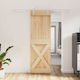 vidaXL Ușă glisantă Natural Alb 70 x 210 cm