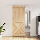 vidaXL Ușă Glisantă Natural Albă 85 X 210 Cm