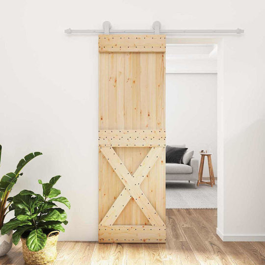 vidaxl Schiebetür Natürliches Weiß 70 x 210 cm