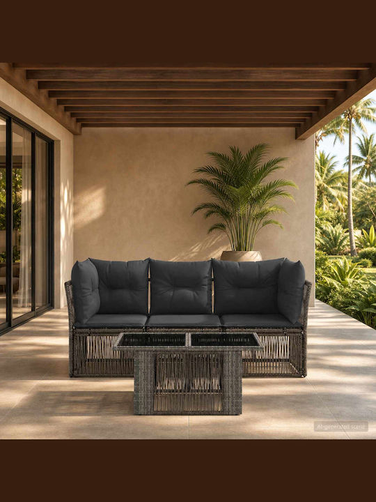 Garten- und Outdoor-Möbelset Wohnzimmer 4 Stück...
