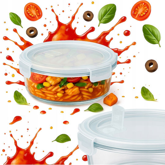 Bimberek Glas-Mittagsbox Weiß 620ml