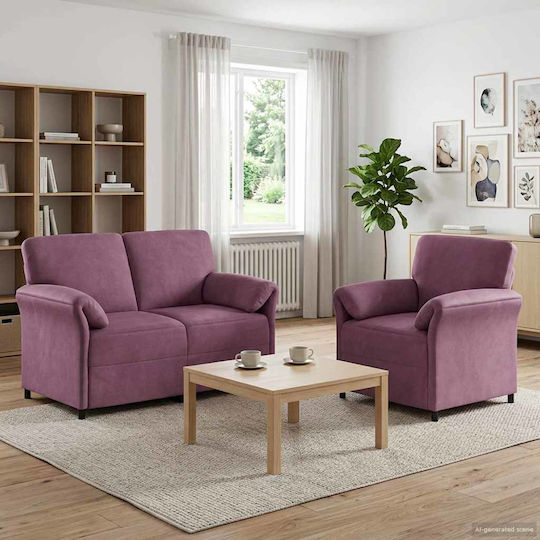 vidaXL Wohnzimmermöbel-Set Offenes 2-Sitzer & Sessel