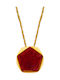 Bizoutaki Necklace From Gold Plated Silver Red