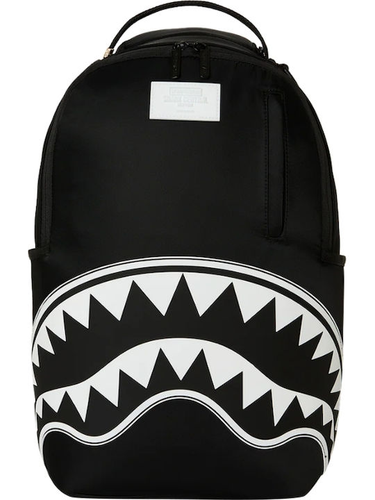 Sprayground Schulranzen Rucksack für Junior High-High School Shark Central Weiß Schablone Shark Schwarz Nylon 22 Liter 29,21 x 15,24 x 45,72 cm