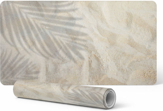 Non-Slip Desk Pad Leaf Shadow Design In Sand 120x60 Cm