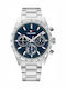 Tommy Hilfiger Hampton Ανδρικό Ρολόι 42mm Μπαταρίας με Ασημί Ατσάλινο Μπρασελέ