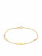 Senzio Belibasakis Kids Bracelet ID in 9K Gold with Stones & Cross