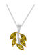 Bizoutaki Silver Green Necklace