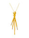 Bizoutaki Necklace From Gold Plated Silver With Red Zircon