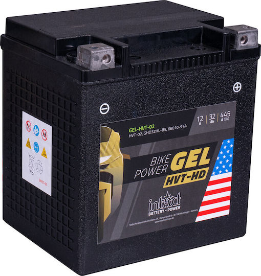 Harley Davidson Intact Bike Power Gel-hvt-02 32Ah 445A