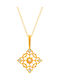 Bizoutaki Necklace From Gold Plated Silver With Pearls & Zircon