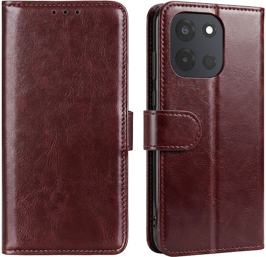 Avizar Oneplus Nord 6 Case – Crazy Horse Design Card Holder Stand Brown
