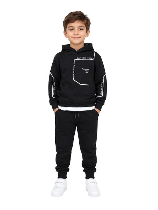 Nek Kids Wear Детски Комплект Анцуг Черен 2 Бройки