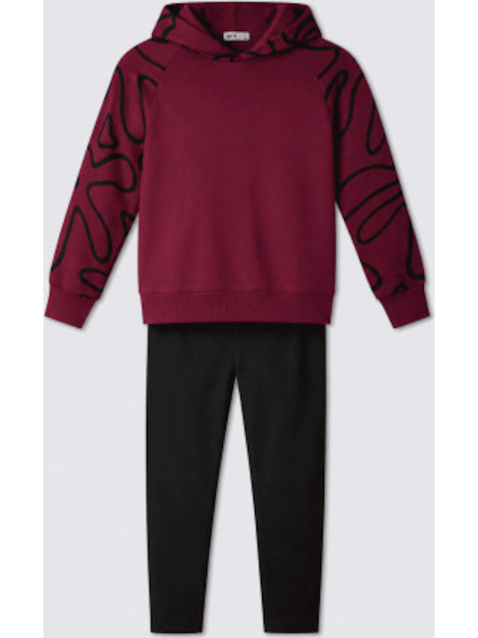 Nek Kids Wear Σετ Φόρμας Μπορντώ