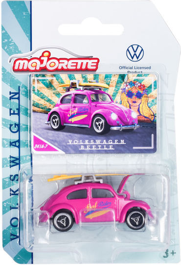 Majorette Количка VW Volkswagen Beetle Розово Жълто Табло 241A-7 1:59 1:59