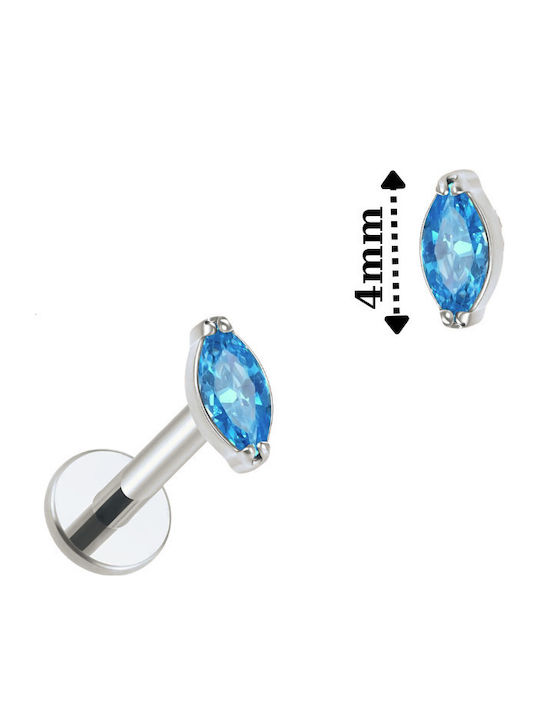 Silver And More Обеца Лостче от Позлатен Титан 8 x 1.2mm Розов