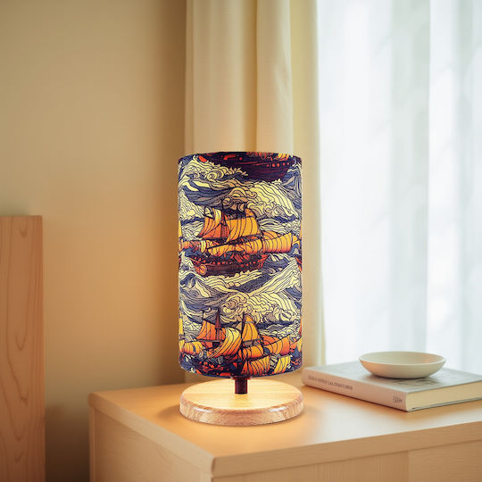 Inspiral Tree Stoff Tischlampe Für E14 Fassung Mit Mehrfarbigem Hut