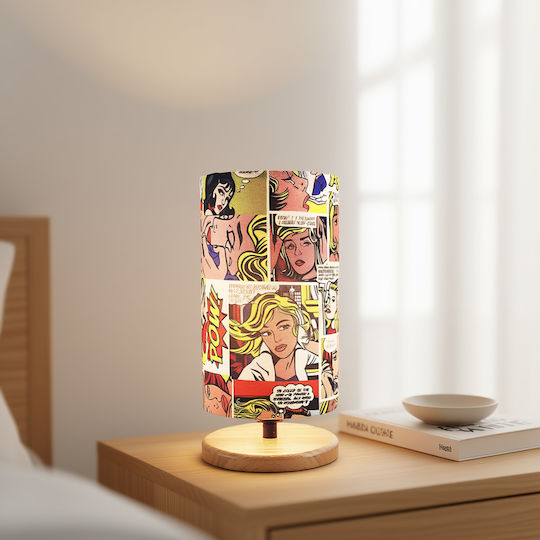 Inspiral Tree Lampă de masă din material textil pentru dulie E14 cu abajur multicolor