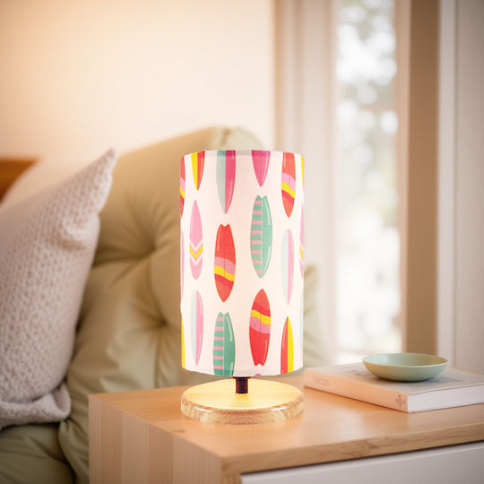 Inspiral Tree Lampă de masă din material textil pentru dulie E14 cu abajur multicolor