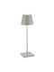 Zafferano LED Table Lamp with Green Shade and Base