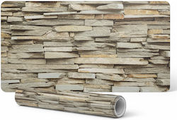 Vinyl Desk Pad Elegant Wall Print Stone 120x60 cm